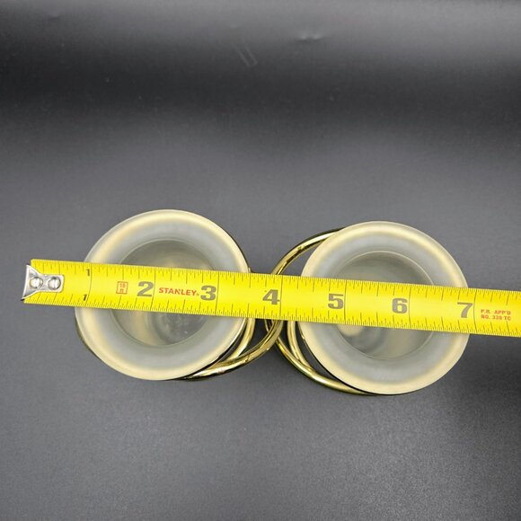 PartyLite Gemini Duo Interlocking Brass Rings Votive Candle Holder P7106 Read - Picture 2 of 11